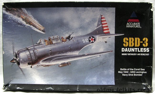 Accurate Miniatures 1/48 Douglas SBD-3 Dauntless - Battle of the Coral Sea May 1942 USS Lexington, 3411 plastic model kit